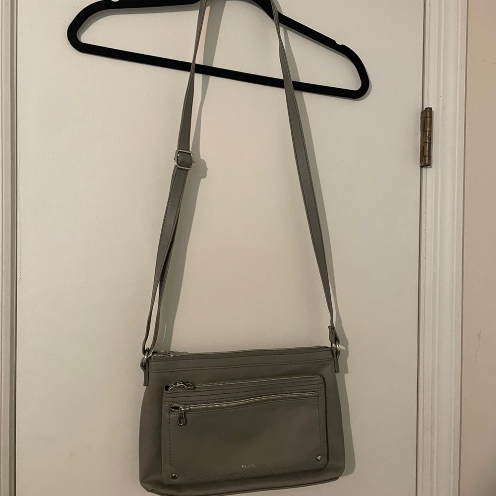 Relic Gray Crossbody Bag with Adjustable Strap